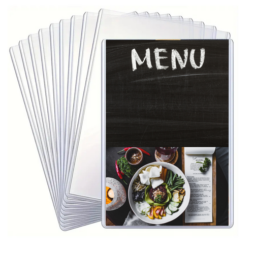 Marbig A5 Menu Holder Document Protector PVC Protect A Cover ,Certificates ,Display 10 Pack - 90076