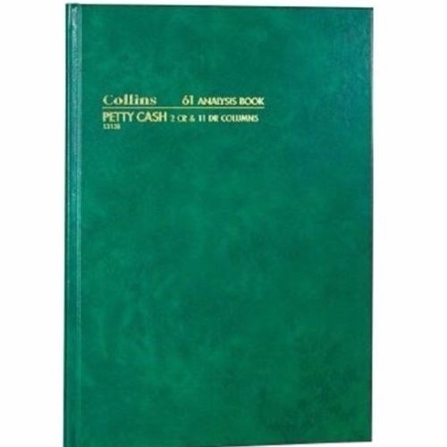 Collins 61 SER A4 Analysis  Book Petty Cash Hard Cover - 13138