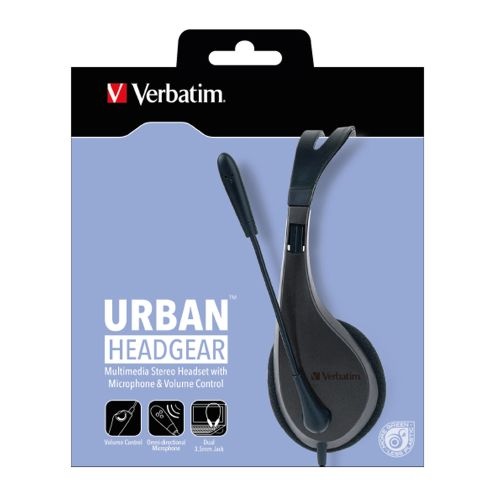 Verbatim School Multimedia Headset with Microphone & Volume - 41646