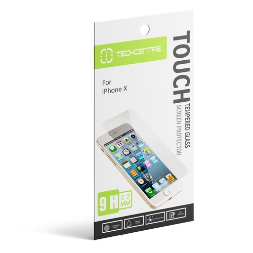 Techcentre  iPhone X/XS Touch Glass Screen Protector Shatterproof, HD Screen, Fingerprint Compatible