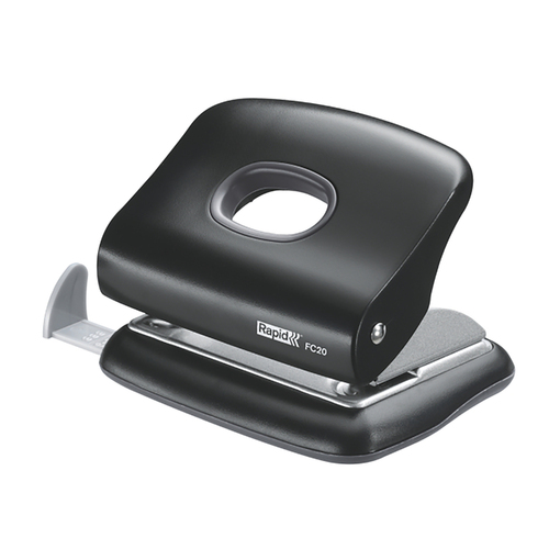 RapidHole Punch Strong 2 Hole 20 Sheet Capacity ABS Plastic 23721800 - Black