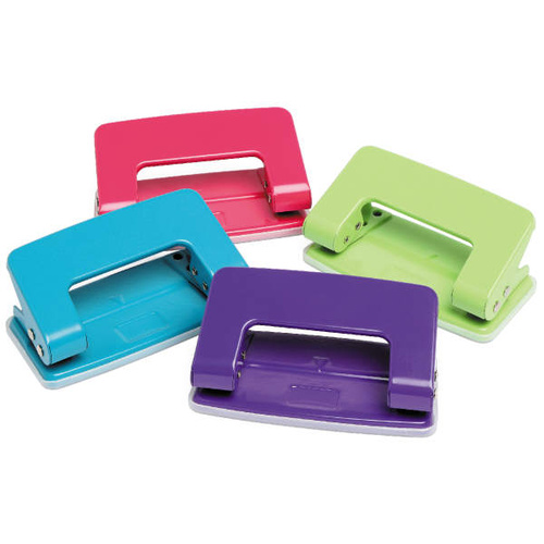 Marbig Student Hole Punch 2 Hole 6 Sheet Capacity 57071 - Assorted Colours