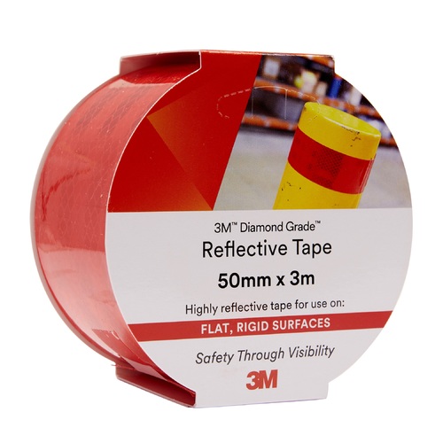 3M Reflective Red Diamond Grade Reflective Safety Tape 50mm x 3m Compliant 983-72