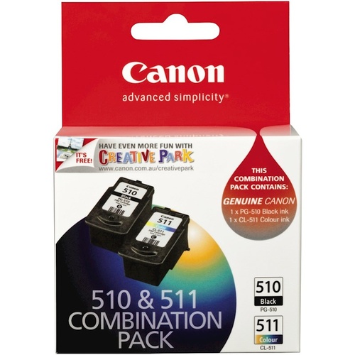 Canon Genuine PG-510 & CL-511 Twin Pack Ink Cartridge - Black & Colour