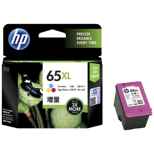 HP Genuine 65XL Tri Colour Ink N9K03AA High Yield - Colour