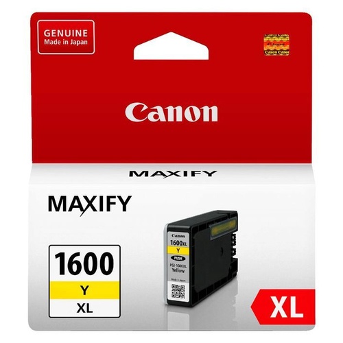 Canon Genuine PGI1600XLY Yellow Ink High Yield Tank - Yellow 