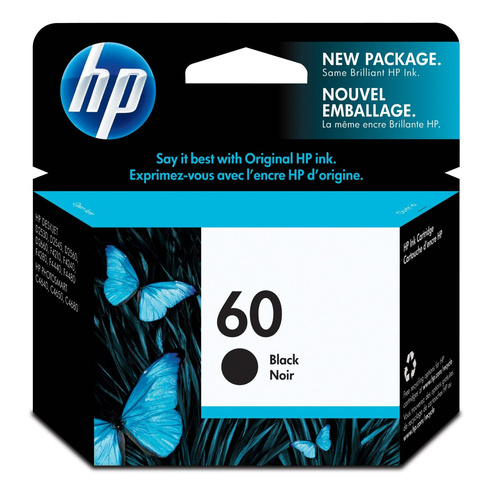 HP 60 HP Genuine Ink Cartridge BLACK - Gst Include invoice Supplied