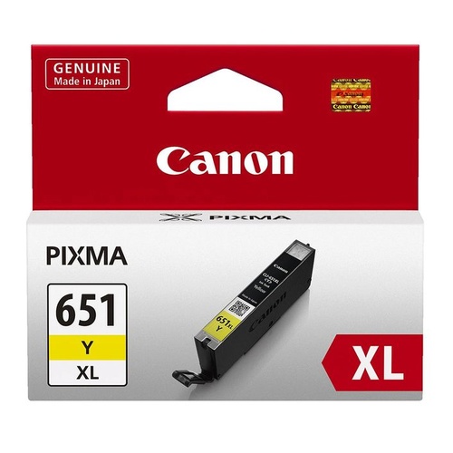 Canon Genuine CLI651XL Yellow Ink Cartridge High Yield - Yellow