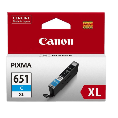Canon Genuine CLI-651XL Cyan Ink Cartridge High Yield - Cyan