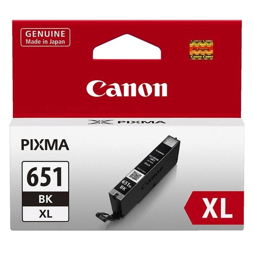 Canon Genuine CLI-651XL Black Ink Cartridge High Yield - Black