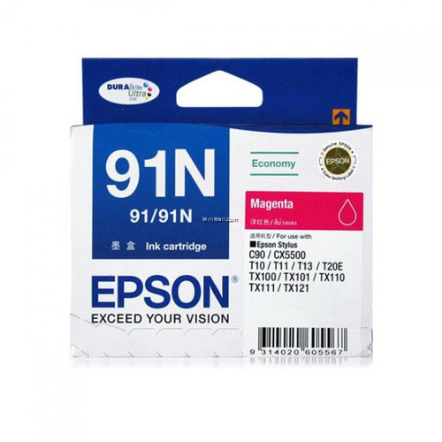 Epson Genuine T1073 (91N) Magenta Ink Cartridge - Magenta