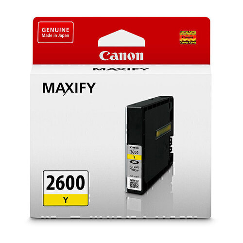 Canon Genuine PGI2600 Ink Tank Cartridge - Yellow