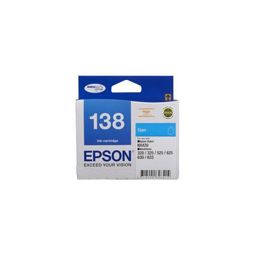 Epson Genuine T1382 (138) H/Y Cyan Ink Cartridge High Yield - Cyan