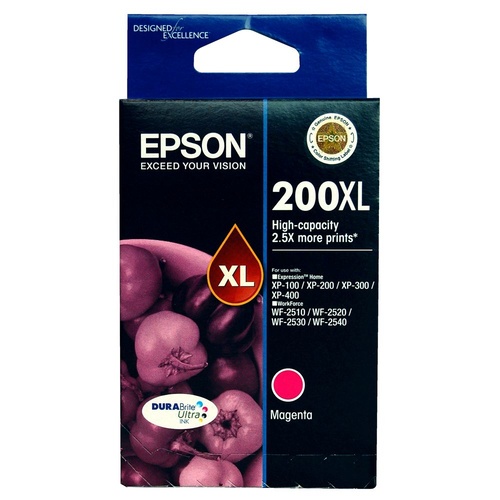 Epson Genuine 200XL Magenta Ink Cartridge High Yield - Magenta 