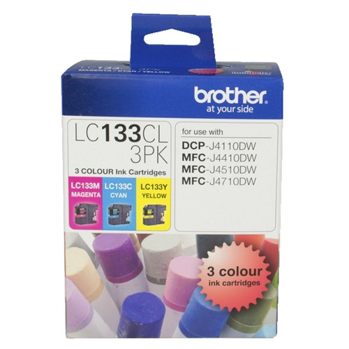 Genuine Brother LC133 Colour Ink Cartridge Value Pack