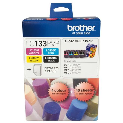 Genuine Brother LC133 Colour Ink Cartridge Photo Value Pack