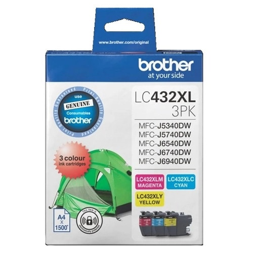 Brother LC 432XL CMY Colour Pack Ink Cartridges - Value Pack