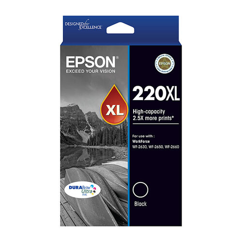 Epson Genuine 220XL Black Ink Cartridge - Black