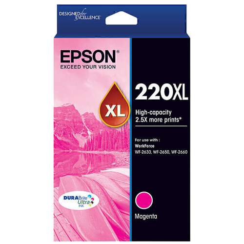 Epson Genuine 220XL Magenta Ink Cartridge E220MXL - Magenta