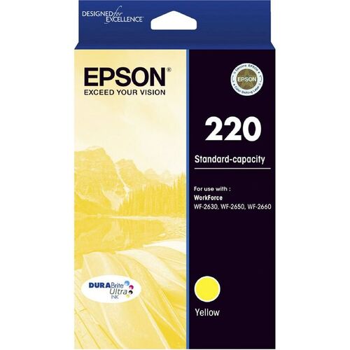 Epson Genuine 220 Ink Cartridge - Yellow