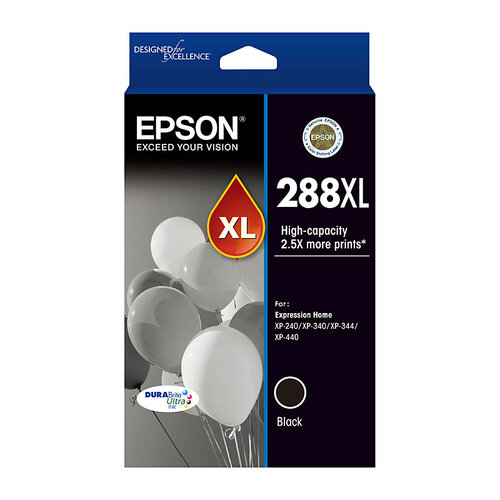 Epson Genuine 288XL Black Ink Cartridge HIGH Capacity - Black