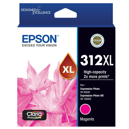Epson Genuine 312XL High Capacity Ink Cartridge Magenta - E312MXL