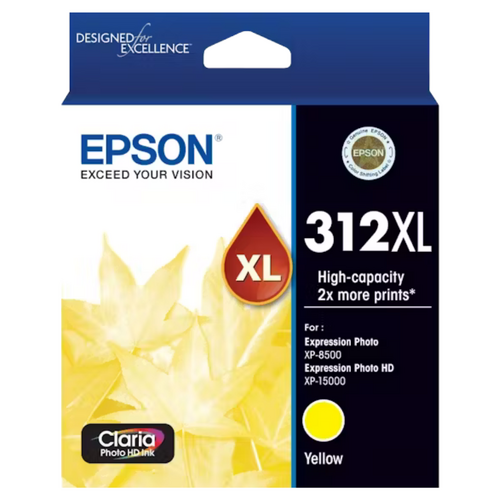 Epson Genuine 312XL High Capacity Ink Cartridge Yellow - E312YXL