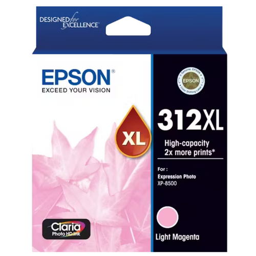Epson Genuine 312XL High Capacity Ink Cartridge Light Magenta - E312LMXL