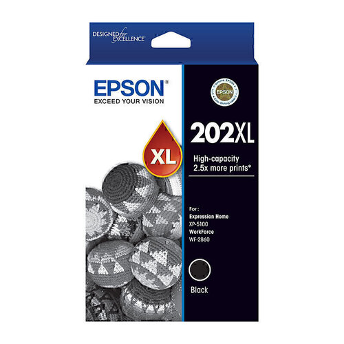 Epson 202XL Genuine Ink Cartridge High Yield - Black