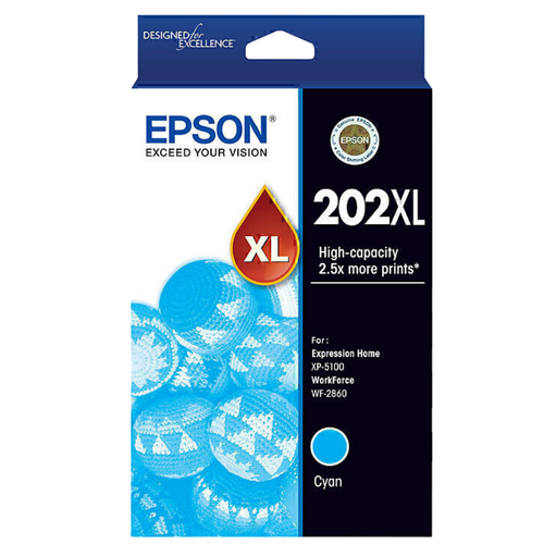Epson Genuine 202XL Ink Cartridge High Yield - Cyan