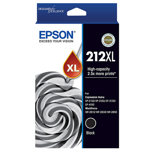 Epson Genuine 212XL Ink Cartridge High Yield Genuine - Black
