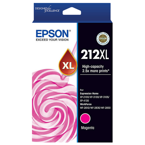 Epson Genuine 212XL Ink Cartridge High Yield Genuine - Magenta