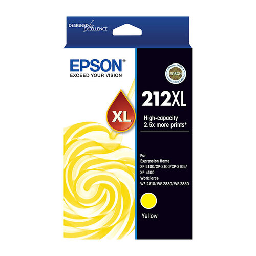 Epson 212XL Ink Cartridge High Yield Genuine - Yellow