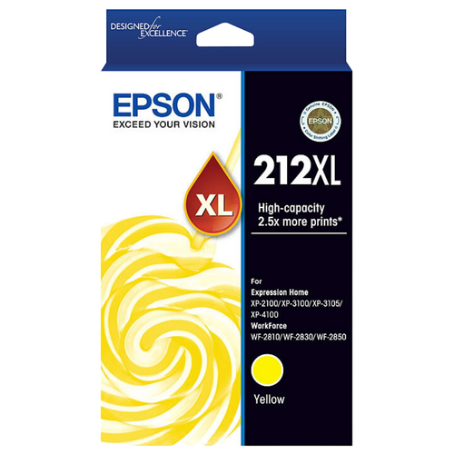 Epson Genuine 212XL Ink Cartridge High Yield Genuine - Yellow