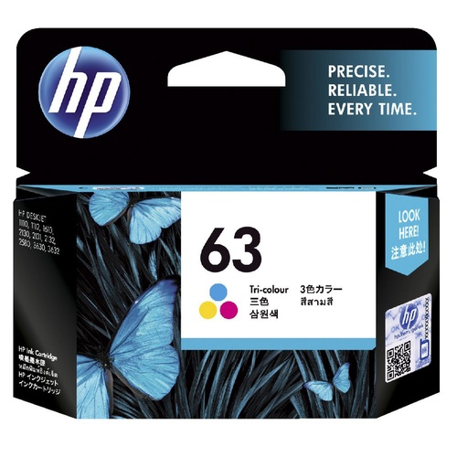 HP Genuine 63 Tri Colour Ink - Tri Colour