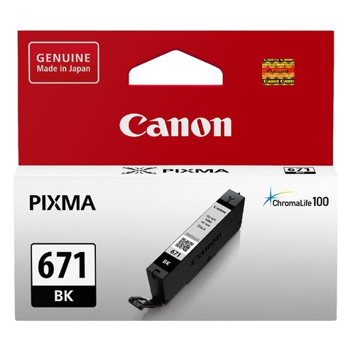 Canon Genuine CLI671 Black Ink Cartridge - Black