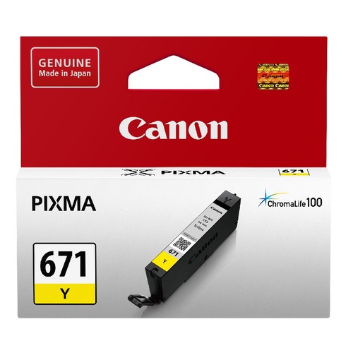 Canon Genuine CLI671 Yellow Ink Cartridge - Yellow