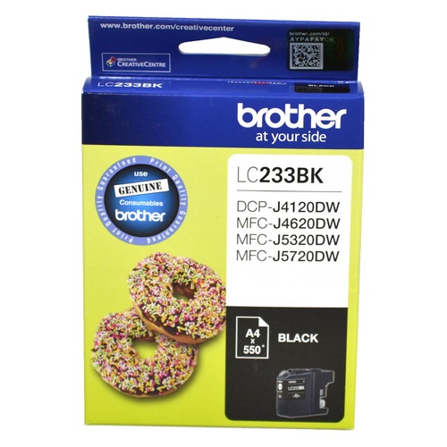 Brother Genuine LC-233BK Black Ink Cartridge