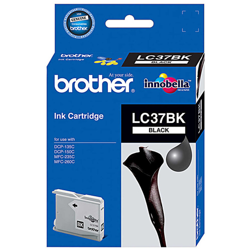 Brother Genuine LC37BK Black Ink Cartridge 