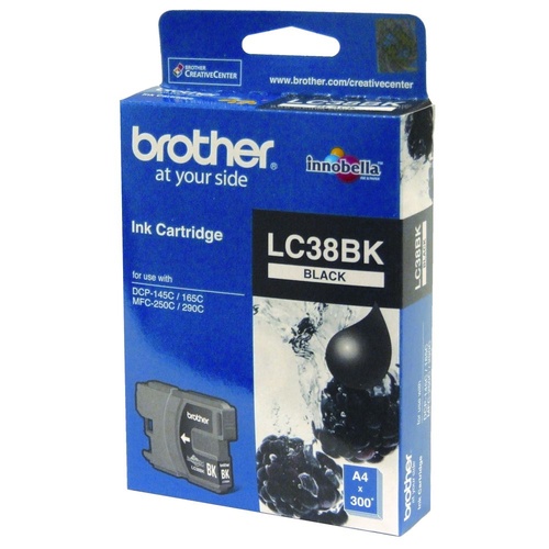 Brother Genuine LC38BK Black Ink Cartridge