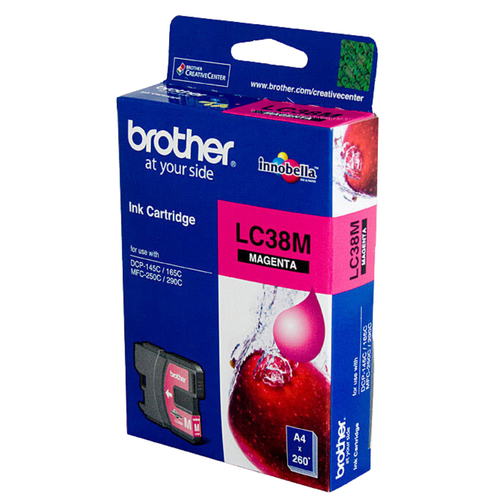 Brother Genuine Ink Cartridges LC38 260 Pages - Magenta 