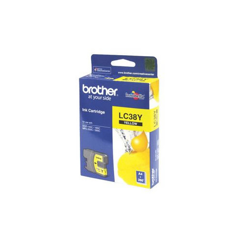 Brother Genuine LC38Y Yellow Ink Cartridge
