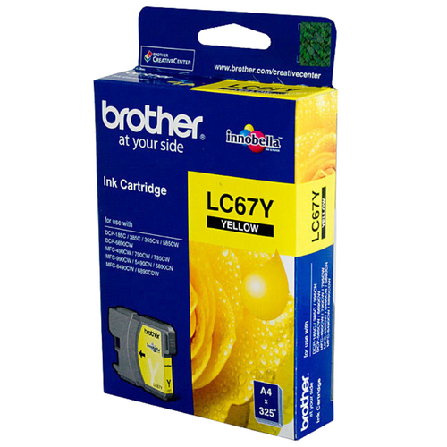 Brother Genuine Ink Cartridge LC67Y 325 Pages - Yellow