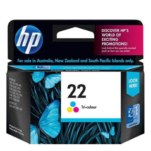 HP Genuine 22 Colour Ink Cartridge C9352AA - Colour