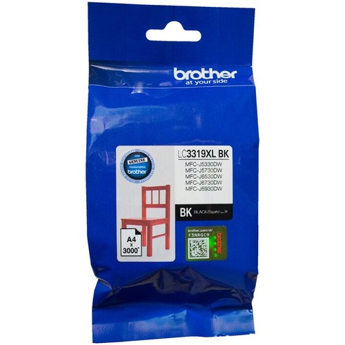 Brother Genuine LC 3319 XL Black Ink Cartridge High Yield 3,000 Pages - Black 