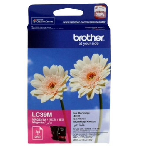 Brother Genuine Ink Cartridge LC39M 260 Pages - Magenta 