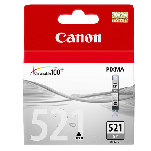 Canon Genuine CLI-521GY Grey Ink Tank - Grey