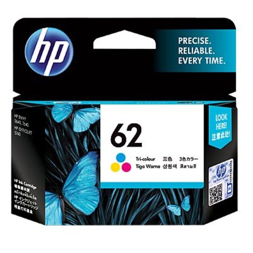 HP Genuine 62 Tri Colour Ink Cartridge - Gst Include invoice Supplied
