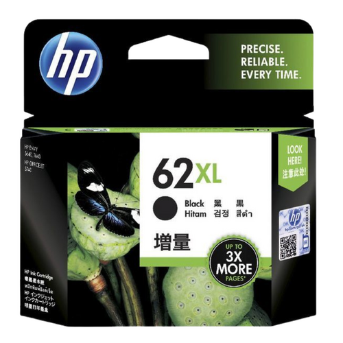 HP Genuine 62XL Black Ink Cartridge HIGH YIELD - Gst Include invoice Supplied