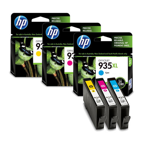 HP Genuine 935XL C/M/Y Ink Cartridge Set - Gst Include invoice Supplied